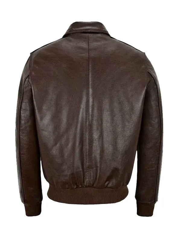 Men’s A2 Aviator Pilot Brown Bomber Jacket - fashonic