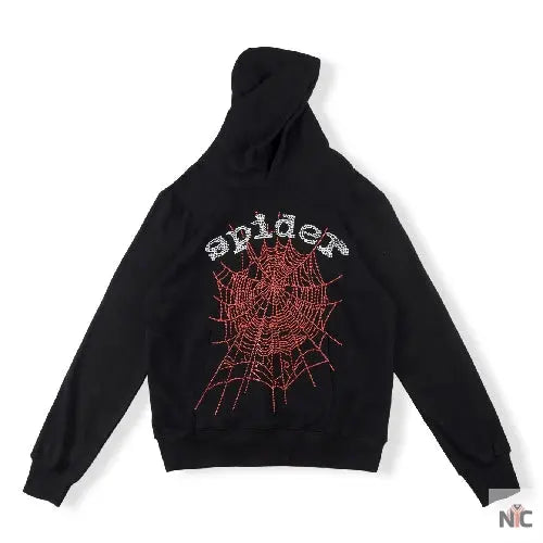 White Printed Hoodie – Black Clanton Jacket