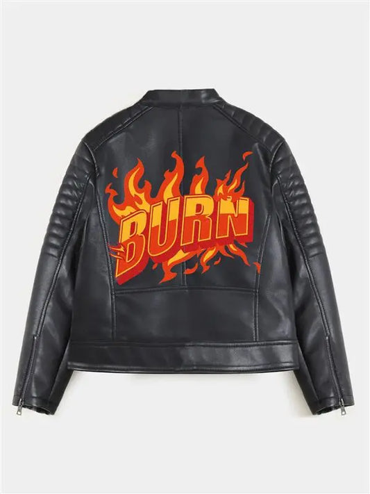 Hand Painted Burn Leather Jacket - fashonic