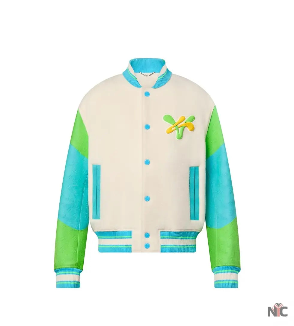 Louis Vuitton Rainbow Playground Varsity Blouson Jacket Clanton Jacket