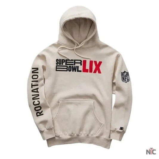 Roc Nation Cream Super Bowl LIX Vintage Hoodie Clanton Jacket